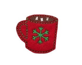 Winter Hot Cocoa Dog Collar Embellishment