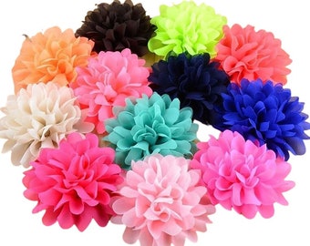 Dog Collar Flower // *4 inch* // Chiffon Scallop Flower