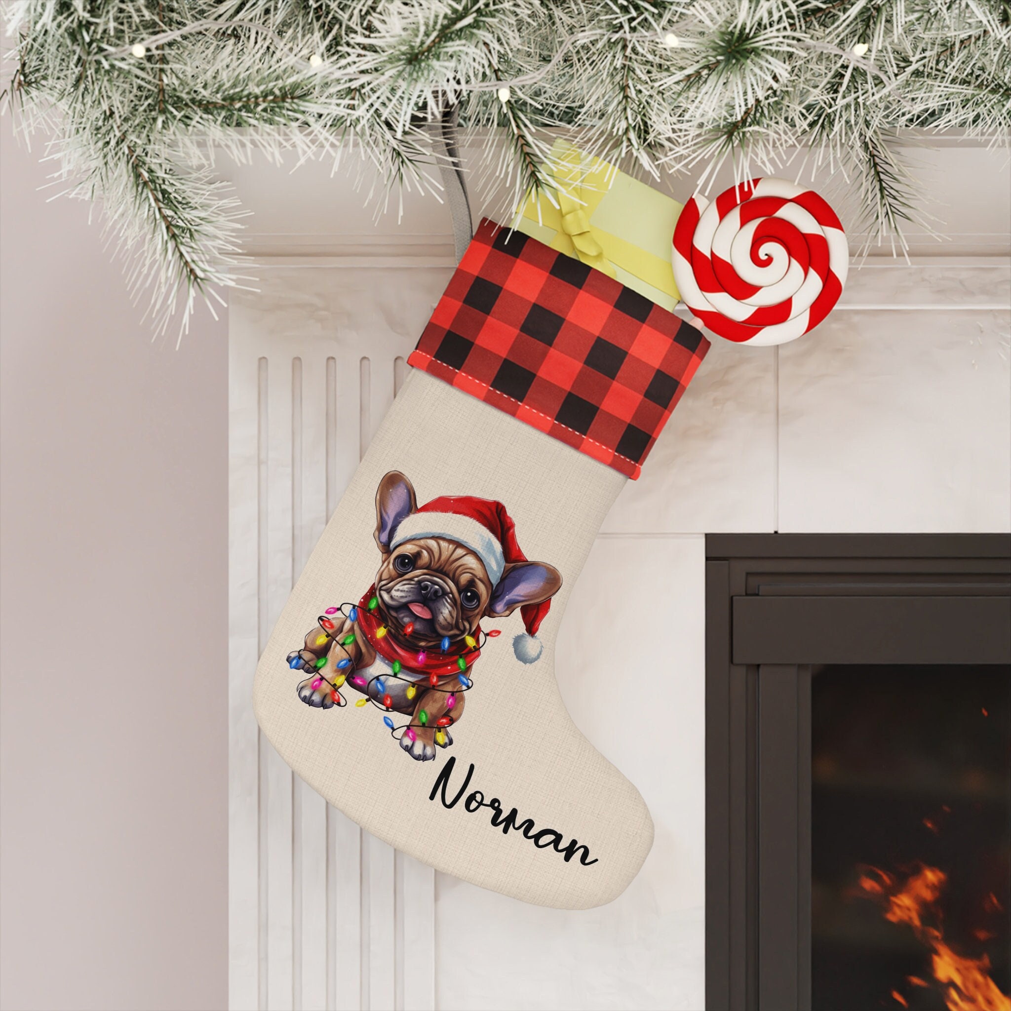 French Bulldog Christmas Stocking French Bulldog Christmas Stocking
