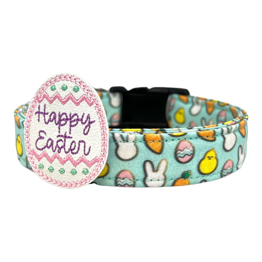 Easter Dog Collar, Easter Cookie Dog Collar With Bunny Embellishment