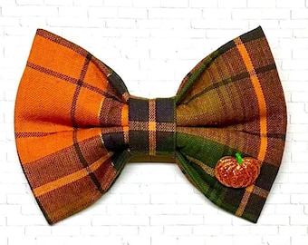 Fall Plaid Dog Bow Tie, Plaid Bow Tie for Dog, Fall Doggie Bow Tie, Doggie Bow Tie, Bow Tie for Dog, Dog Bow Tie, Dog Bowtie
