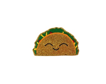 Dog Collar Embellishment, Taco Collar Accessory, Smiling Taco Collar Embellishment, Taco Embellishment, Taco Feltie, Taco