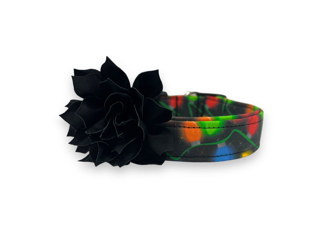 Blinking christmas lights dog collar