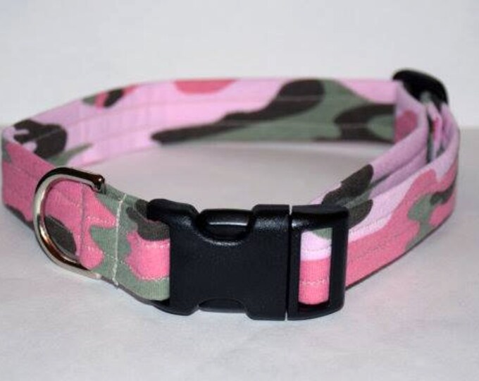 Camo Dog Collar Camouflage Dog Collar Light Pink Camo Dog Collar