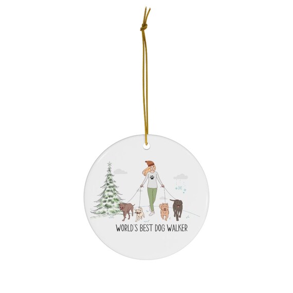 Dog walker ornament sales
