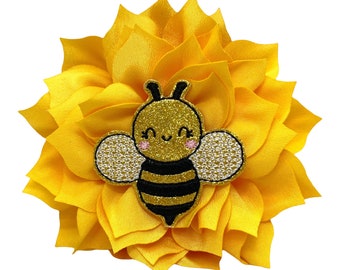 Bumble Bee Embellished Dog Collar Flower
