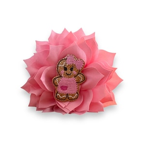 Gingerbread Girl Embellished Dog Collar Flower