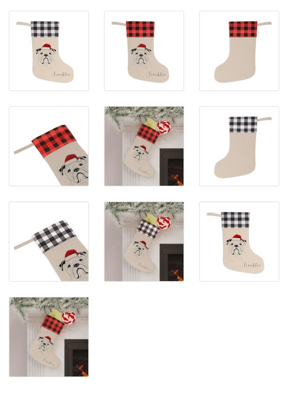 Chaussettes De Noël Pour Chien Bouledogue Anglais, Chaussettes De