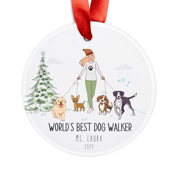Dog Walker Ornament Personalized Dog Walker Ornament Dog Walker Gift Christmas Gift for Dog Walker Dog Walker Best Dog Walker Etsy Canada
