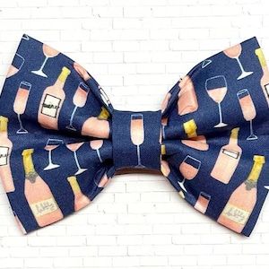 Dog Bow Tie, Bow Tie for Dog, Rosé Dog Bow Tie, Doggie Bow Tie, Wine Bottle Dog Bow Tie, Dog Collar Accessory, Wine Dog Bow Tie