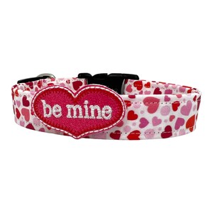 Valentine&#39;s Day Heart Dog Collar with Heart Dog Collar Embellishment