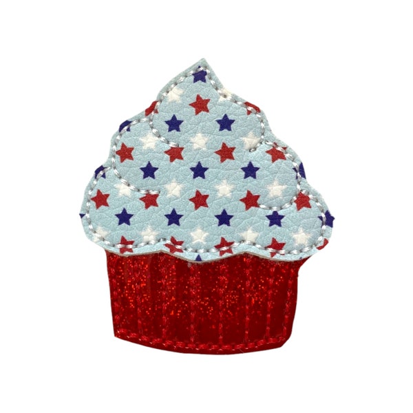 Dog Collar Embellishment, Patriotic Collar Accessory, Patriotic 4th of July Collar Embellishment, America, Red White Blue Cupcake