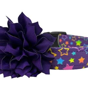 Star Dog Collar, 90s Star Dog Collar, Rainbow Star Dog Collar, 90s Rainbow Stars, Everyday Dog Collar, Summer Dog Collar, Dog Collar for Her