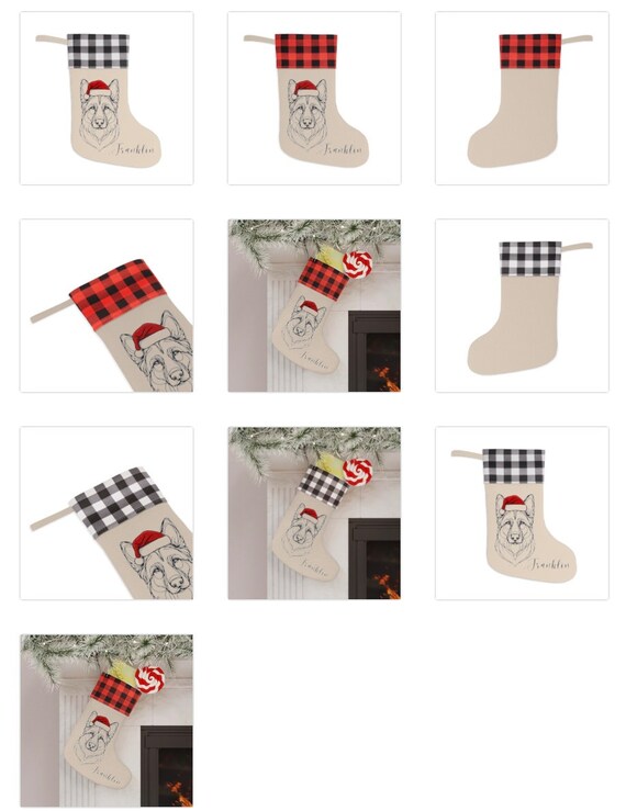 White German Shepherd Christmas Stocking White German Shepherd Christmas Stocking