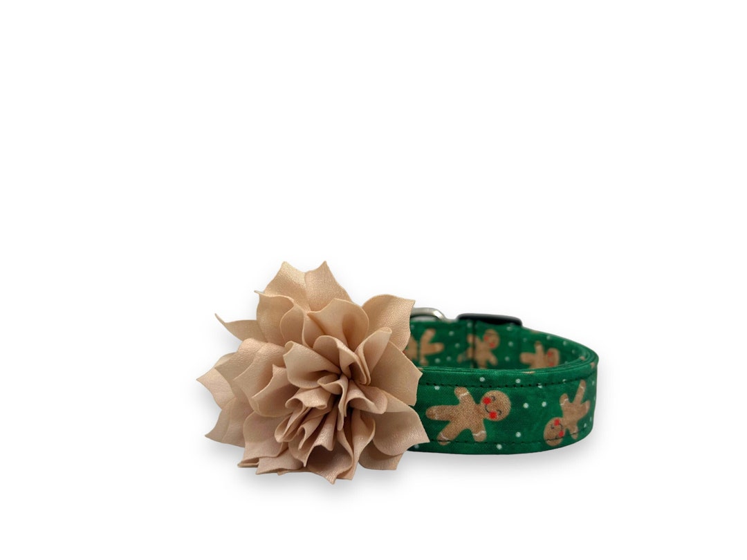 Christmas Dog Collar Gingerbread Dog Collar Gingerbread Dog Etsy