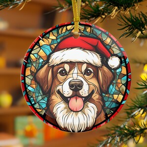 Ornement De Noël Personnalisé Pour Chien - Verre 8cm, Gravure "Si L'amour Avait Pu Te Sauver" + Photo