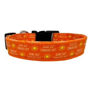 Summer Dog Collar, Suns Out Tongues Out Dog Collar, Sun Dog Collar, Sunshine Dog Collar, Everyday Dog Collar, Dog Collar