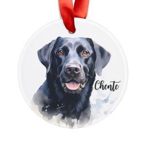Personalized Black Lab Christmas Ornament, Christmas Gift for Lab Mom, Dog Lover, Dog Lover Gift, Labrador Retriever Ornament, Black Lab