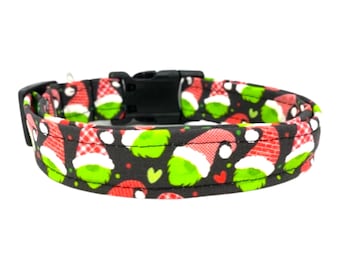 Christmas Gnome Dog Collar