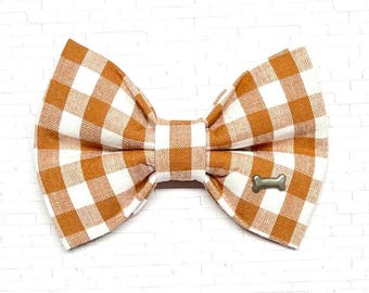 Fall Dog Bow Tie, Plaid Bow Tie for Dog, Fall Plaid Dog Bow Tie, Doggie Bow Tie, Dog Bow Tie, Pumpkin Pie Dog Bowtie, Pumpkin Spice, Fall