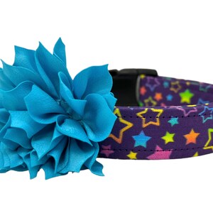 Star Dog Collar, 90s Star Dog Collar, Rainbow Star Dog Collar, 90s Rainbow Stars, Everyday Dog Collar, Summer Dog Collar, Dog Collar for Her