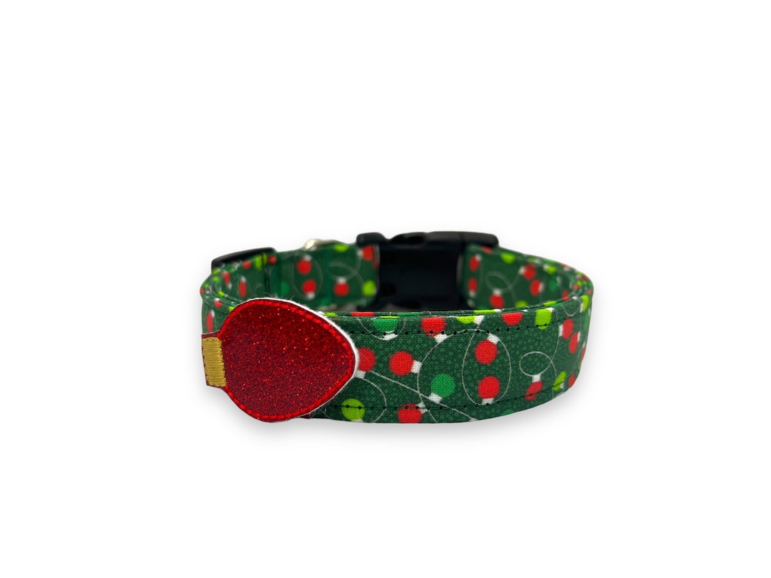 Christmas Dog Collar Christmas Lights Dog Collar Winter Dog Etsy