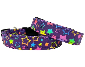 Star Dog Collar, 90s Star Dog Collar, Rainbow Star Dog Collar, 90s Rainbow Stars, Everyday Dog Collar, Summer Dog Collar, Dog Collar for Her