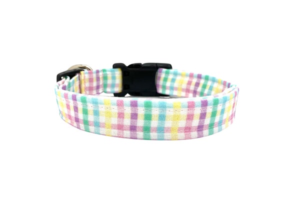 Dog Collar, Easter Plaid Dog Collar, Easter Dog Collar, Plaid Dog Collar, Easter Collar, Easter Dog Plaid, Easter, Easter, Pastel Plaid