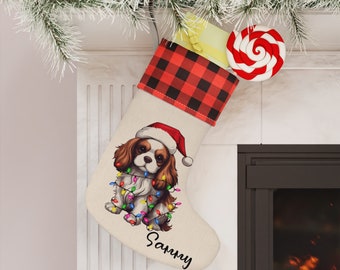 Cavalier King Charles Spaniel Christmas Stocking, Dog Christmas Stocking, Stocking for Dog, Dog Stocking, Puppy Stocking, Spaniel Stocking