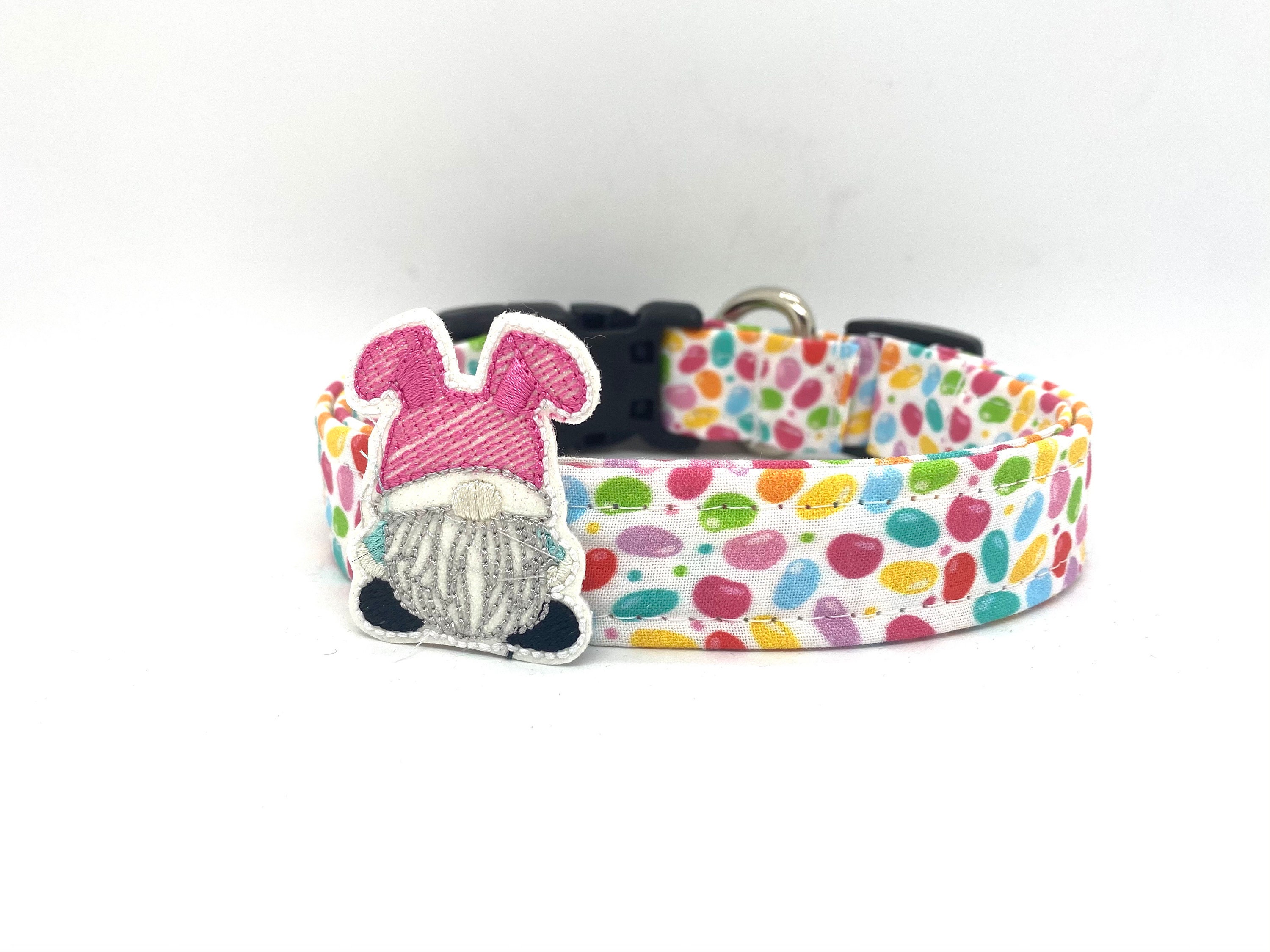 Easter Dog Collar Jelly Bean Dog Collar with Easter Gnome Etsy