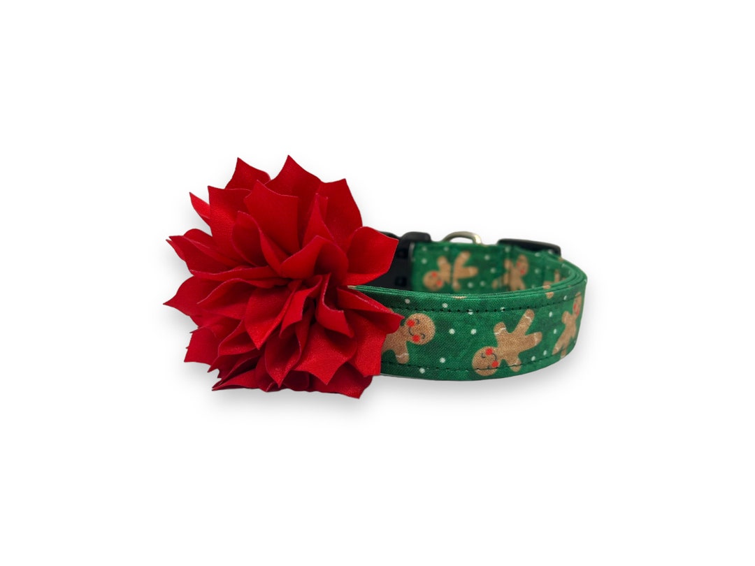 Christmas Dog Collar Gingerbread Dog Collar Gingerbread Dog Etsy