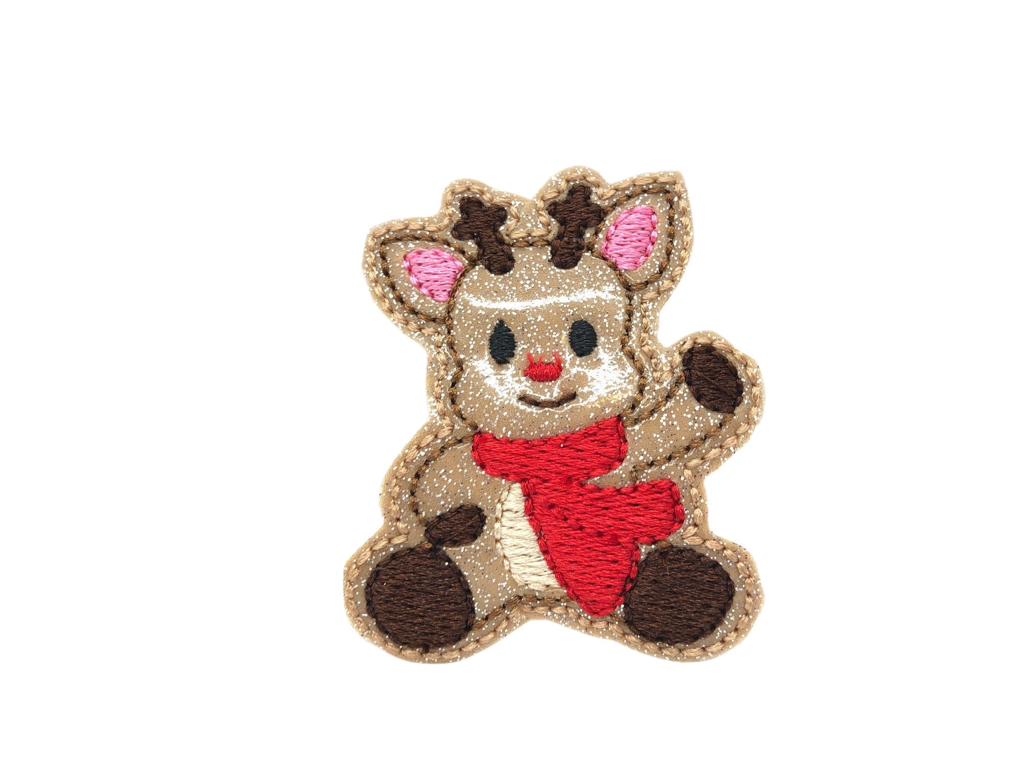 Reindeer Dog Collar Embellishment, Christmas Accessory, Glitter Reindeer, Rudolph