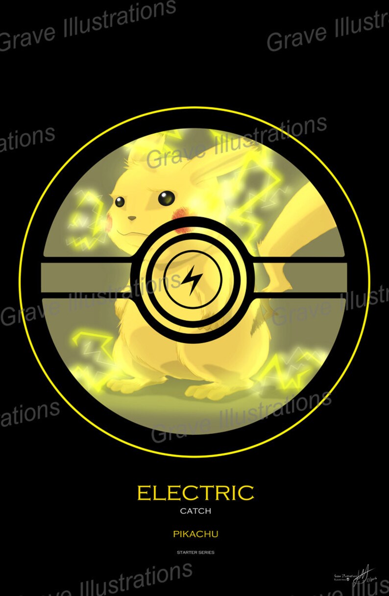 Pokemon Catch Poster Pikachu