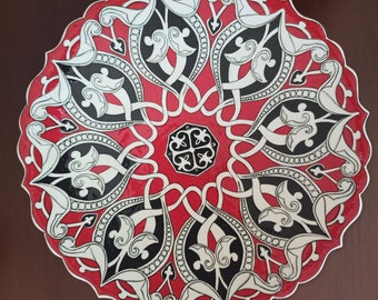 Iznik tile plate handmade iznik tile plate, special design handmade tile painting plates