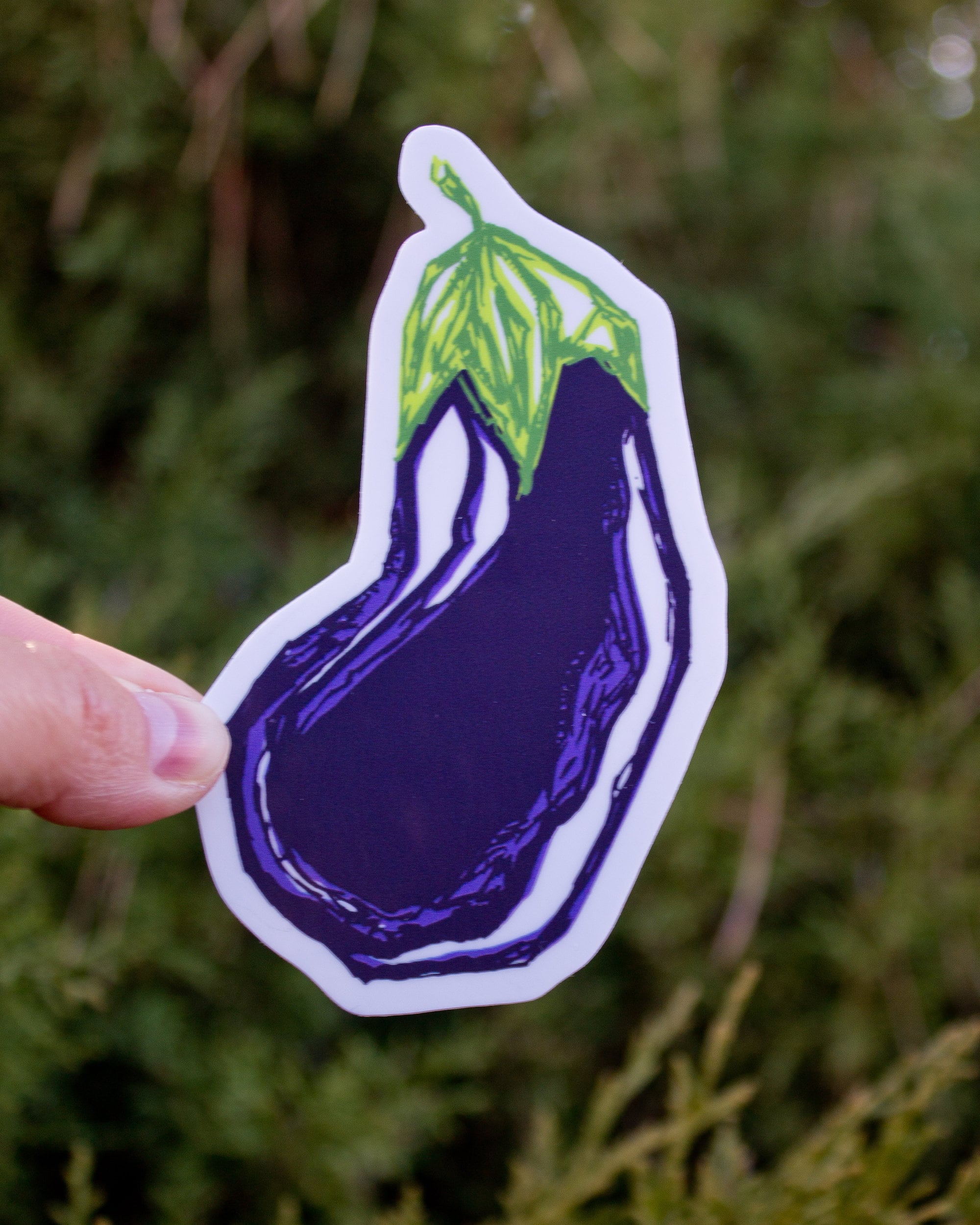 Eggplant Sticker Eggplant Water Bottle Sticker Eggplant Etsy UK