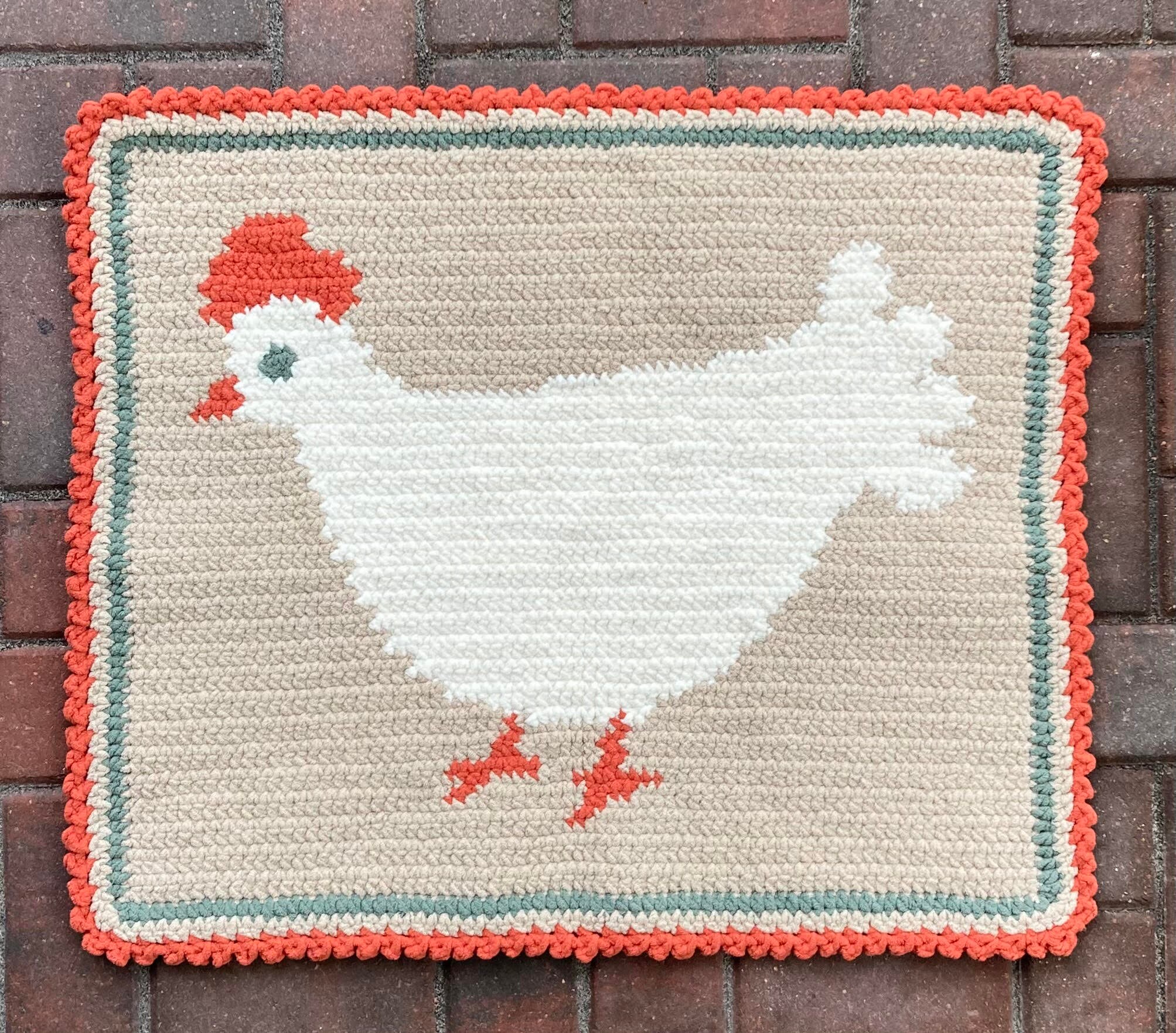Rustic Chicken Baby Blanket Crochet Pattern - Chart and Written