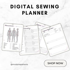 Sewing Planner | Sewing Organizer | Sewing Tracker | Sewing Diary |Sewing Project Planner PDF Printable | Sewing Digital File