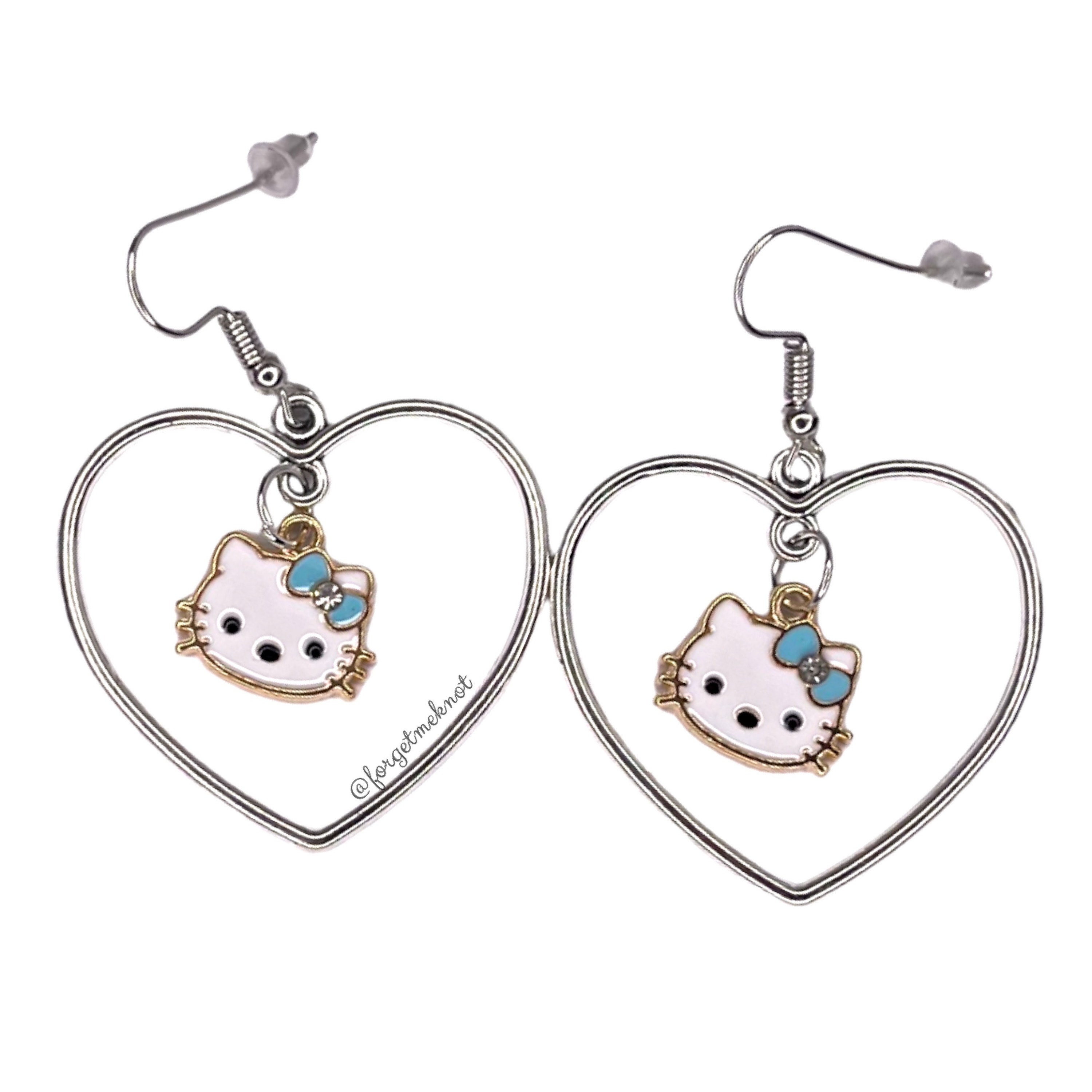 Hello kitty hotsell hoop earrings