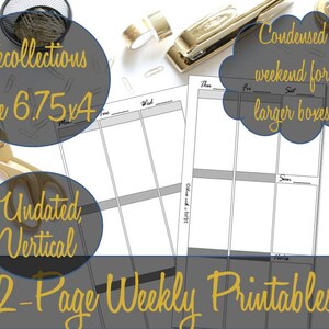 Recollections Undated Vertical Planner Inserts, Michael&#39;s Inserts, WO2P, Creative Year Inserts, Recollections Inserts - INSTANT DOWNLOAD