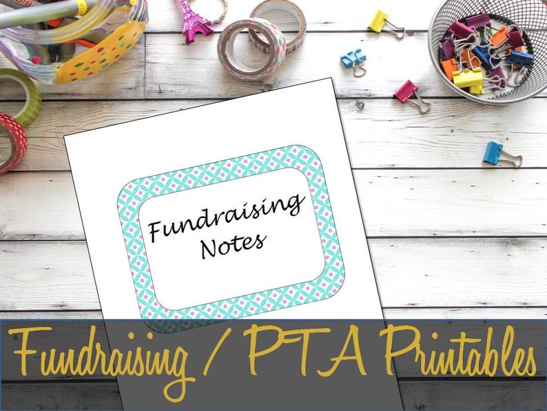 Fundraising / PTA Planning Printable Inserts Event