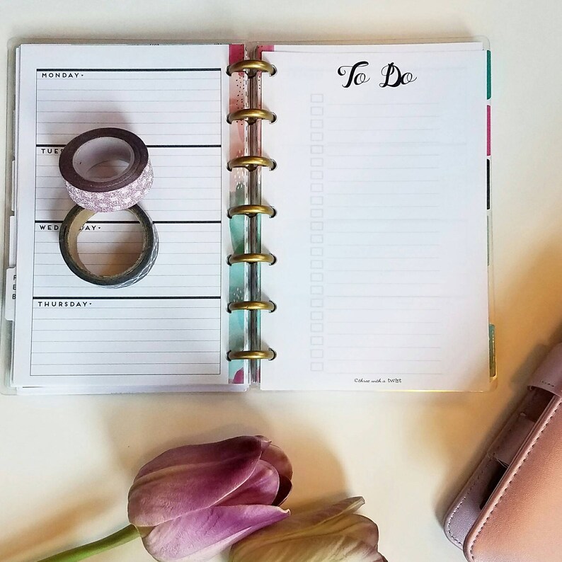 Mini Happy Planner Printable Inserts, List Inserts, Shopping List, to