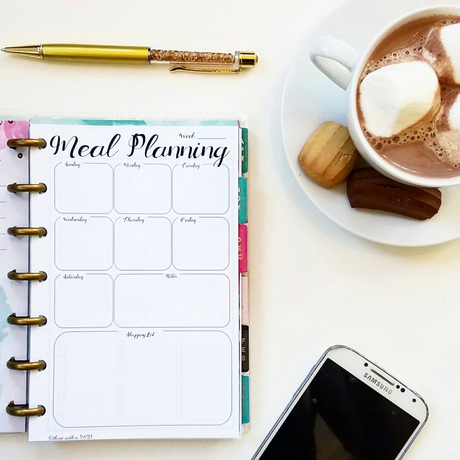 Mini Happy Planner Insert, Meal Planning, Printable Insert ...