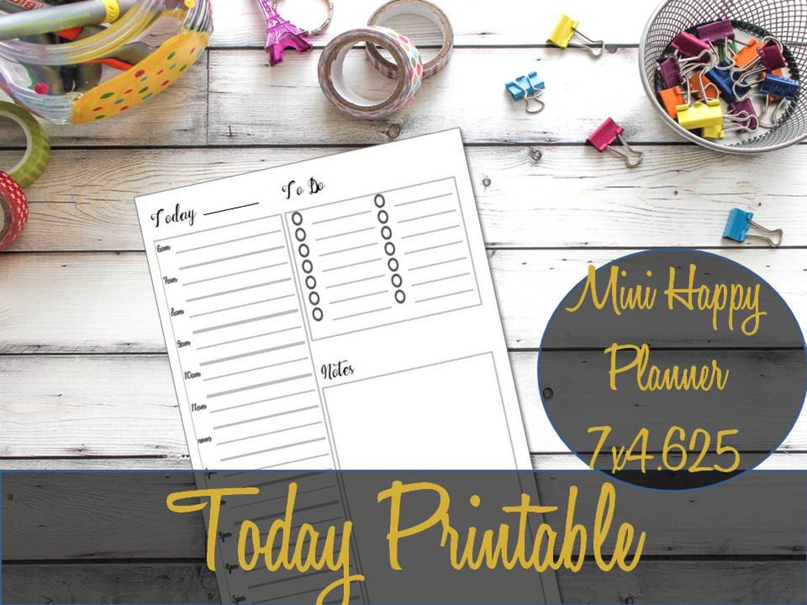 Mini Happy Planner Hourly Insert Mini Happy Planner Inserts Etsy