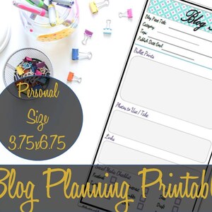 Blog Planning Printable Insert Personal Size, Webster's Refill, Kikki K ...