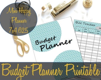 Budget Printable Inserts Mini Happy Planner Size, Finance Planner, Budget Planner, Recollections Inserts, Spending Tracker -Instant Download