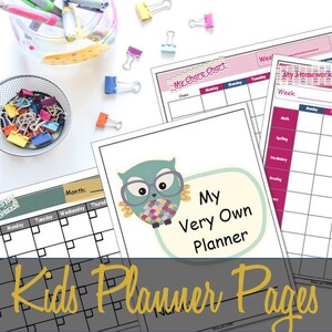 Kid&#39;s Planner - My Very Own Planner Printables - Kid&#39;s Organizer, Child Organizer, Child Planner - INSTANT DOWNLOAD