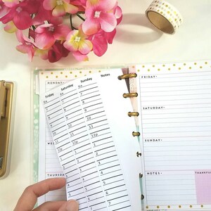 May include: A close-up of a weekly planner with a clear plastic sheet overlay. The planner has a gold and white polka dot design and includes sections for Monday, Tuesday, Wednesday, Thursday, Friday, Saturday, and Sunday. The sheet overlay has a grid of hourly time slots from 6 a.m. to 7 p.m.
