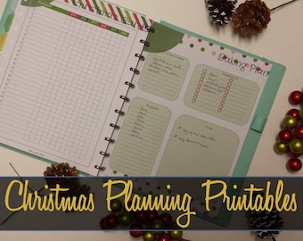 Christmas Planning Inserts, Holiday Menu, BIG Happy Planner Inserts, Holiday Planner, Christmas Planning, Christmas inserts, Franklin