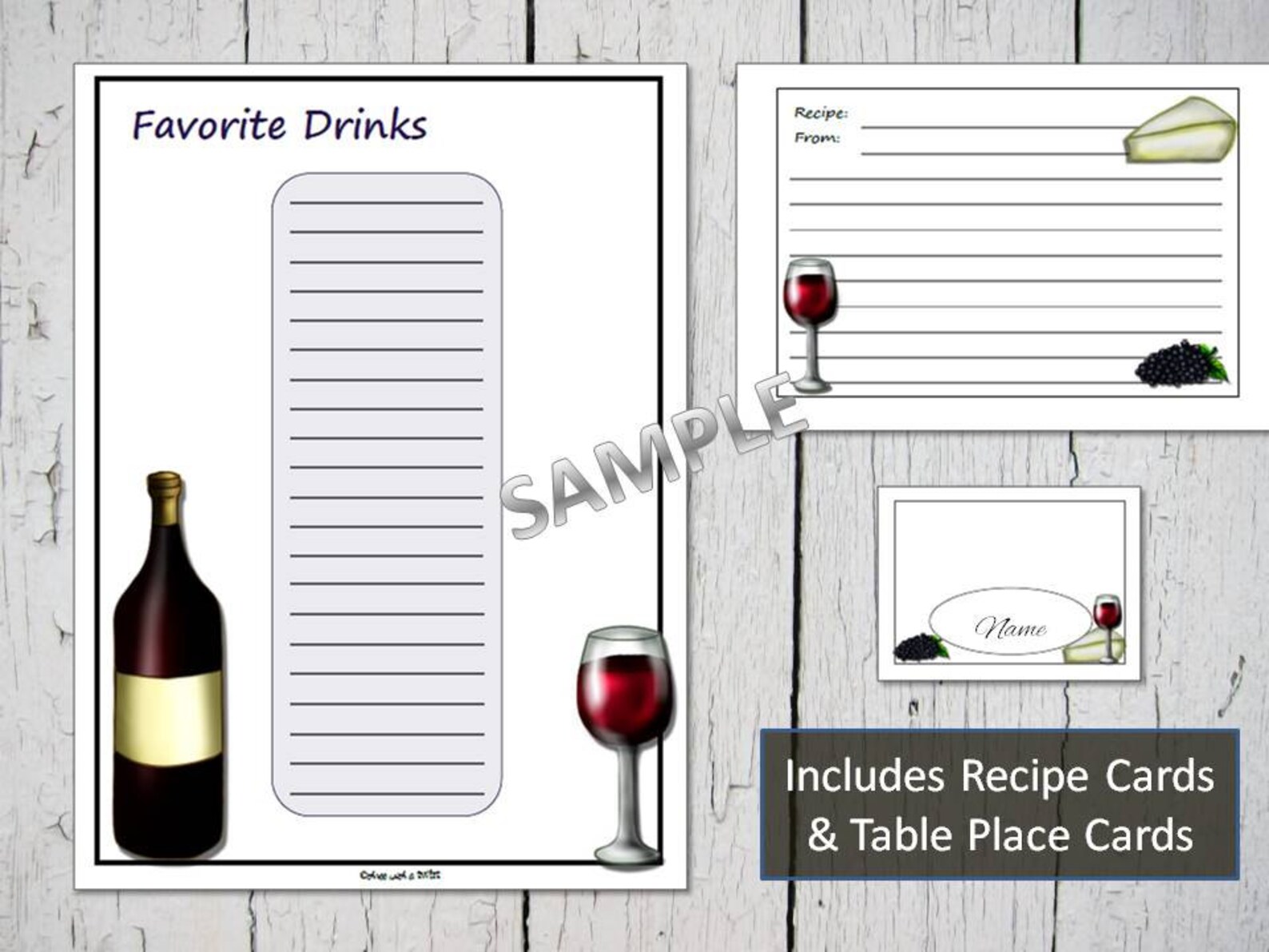 Dinner Entertaining Planner and Journal Printables, Entertaining ...