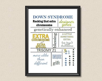 Down Syndrome Subway Art Trisomy 21 Home Decor - INSTANT DOWNLOAD